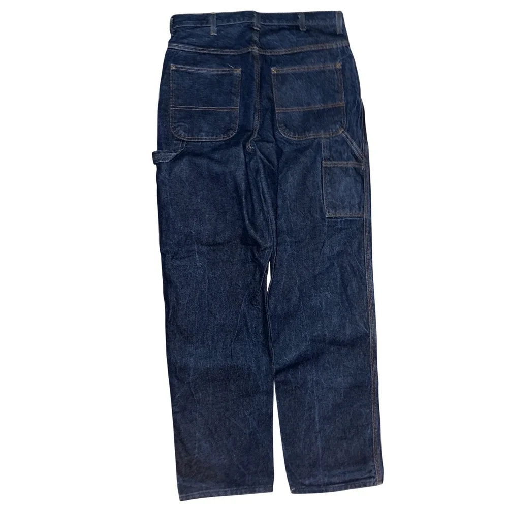 Big Mac Mens Carpenter Jeans Dark Wash Denim Utility Workwear Pants 36x34